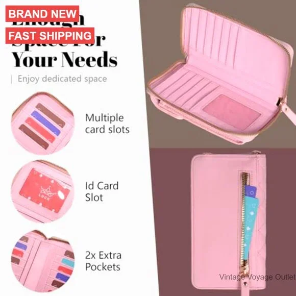 Small Crossbody Bag Vegan Leather Wallet with Card Slots for Phone - Picture 5 of 7